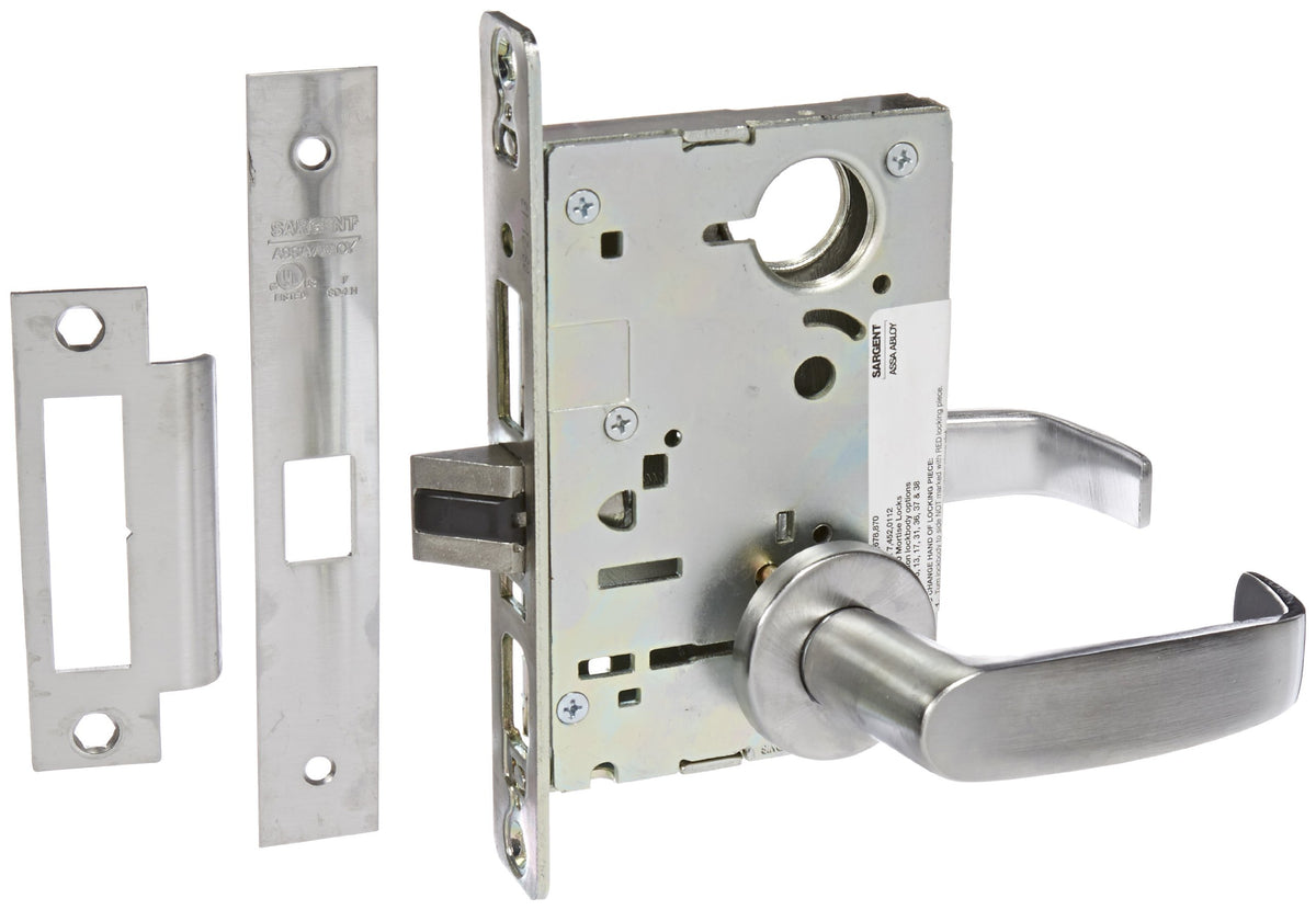 Sargent 8200 Series Passage Mortise Lock Satin Chrome L Lever