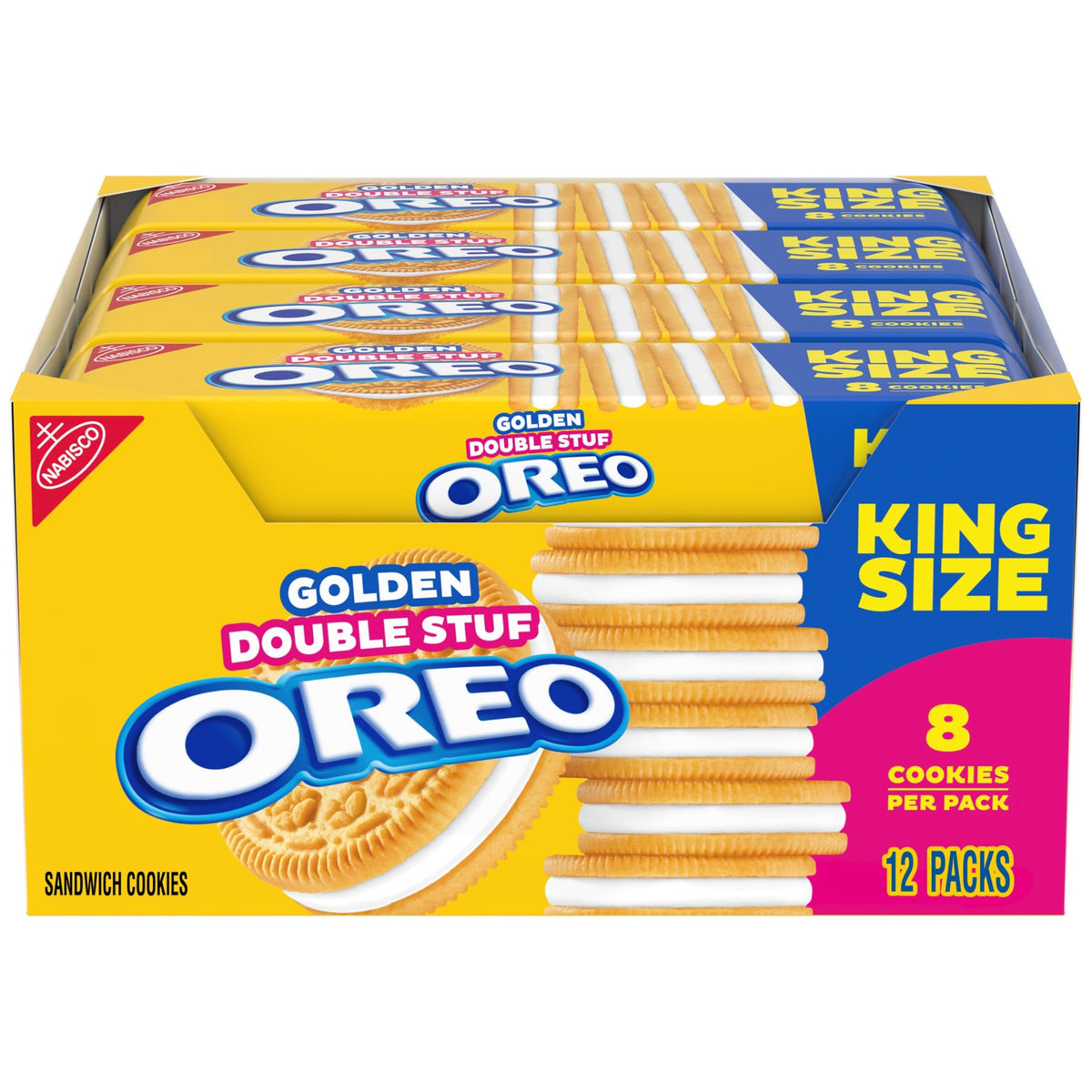 Oreo Golden Double Stuf King Size 4.15 oz 8ct