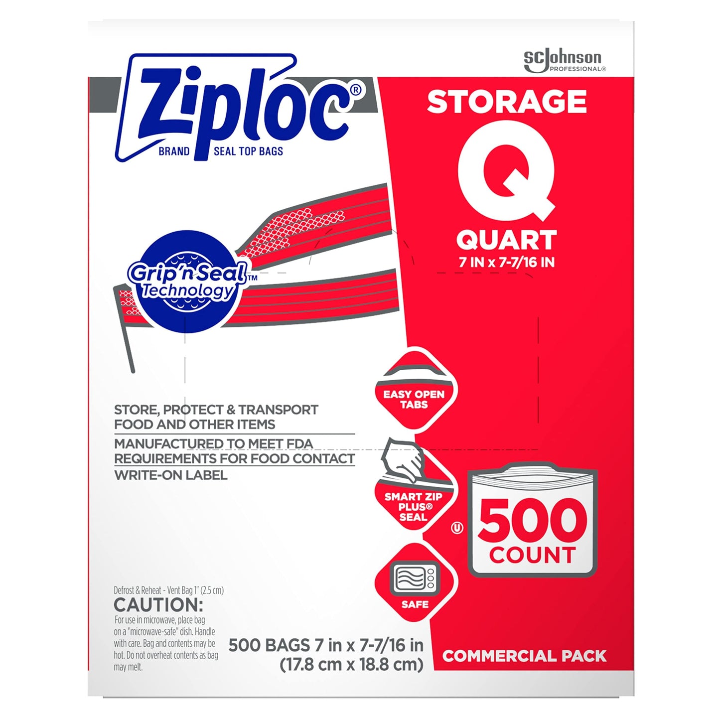 SC Bags Storage Quart Ziploc