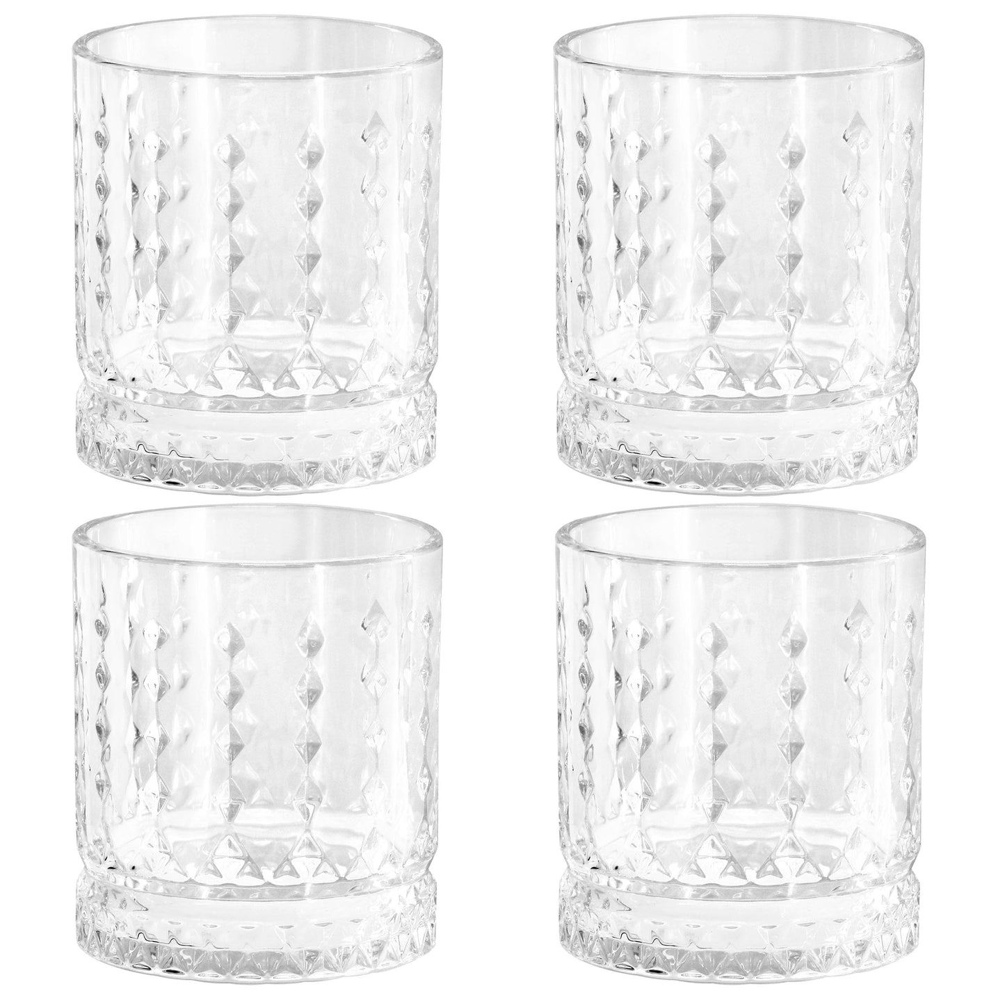 Gibson Home Teardrop Double Old-Fashioned Glass Set 13oz