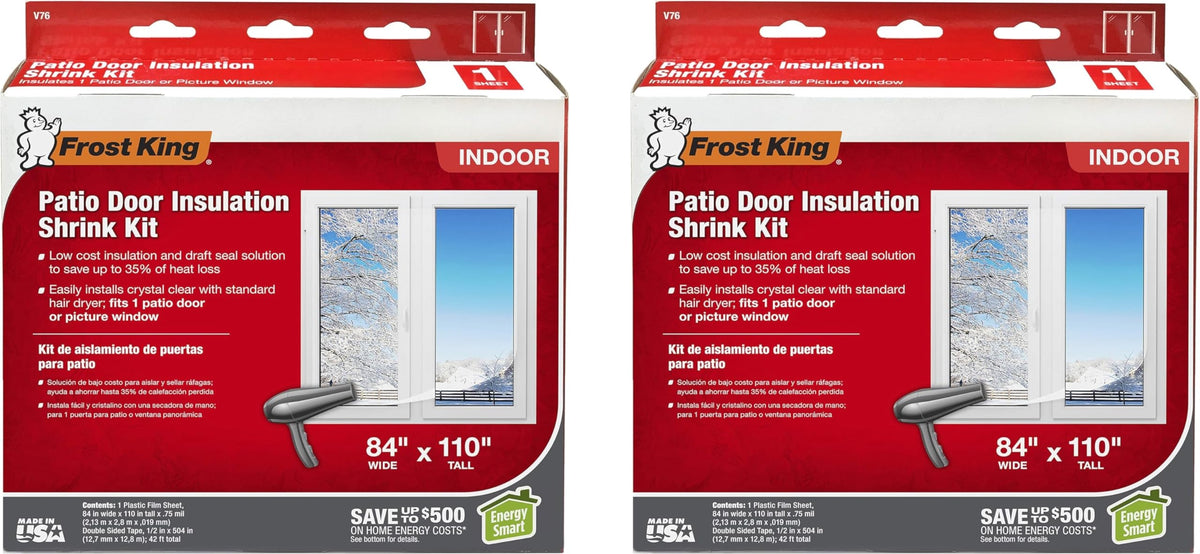 Frost King V76H Shrink Window Kit 84" x 110" Clear