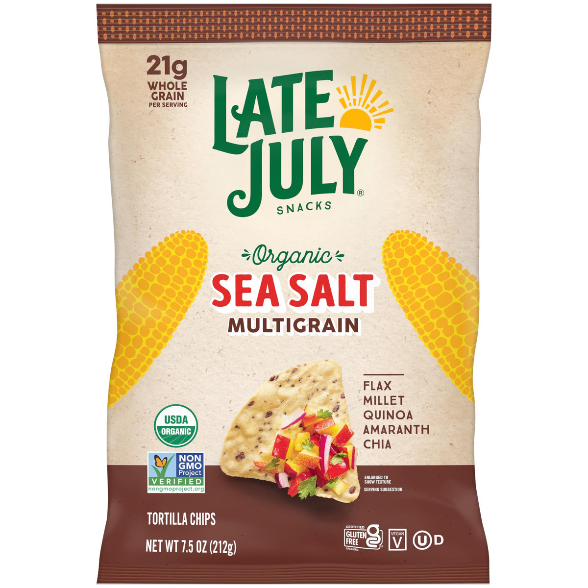 Late July Organic Sea Salt Multigrain Tortilla Chips 7.5 oz