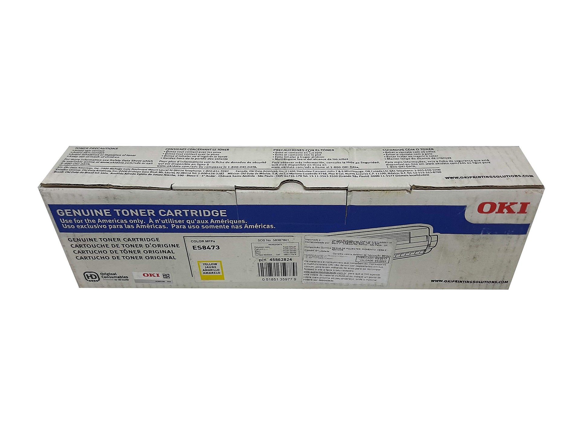 OKIDATA ES8473 MFP Yellow Toner Type C19