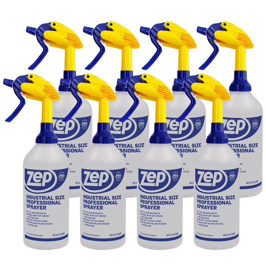 Zep Industrial Sprayer Bottle - 48 Ounces (Case of 8) C32810 - Up to 30 Foot Spray, Adjustable Nozzle