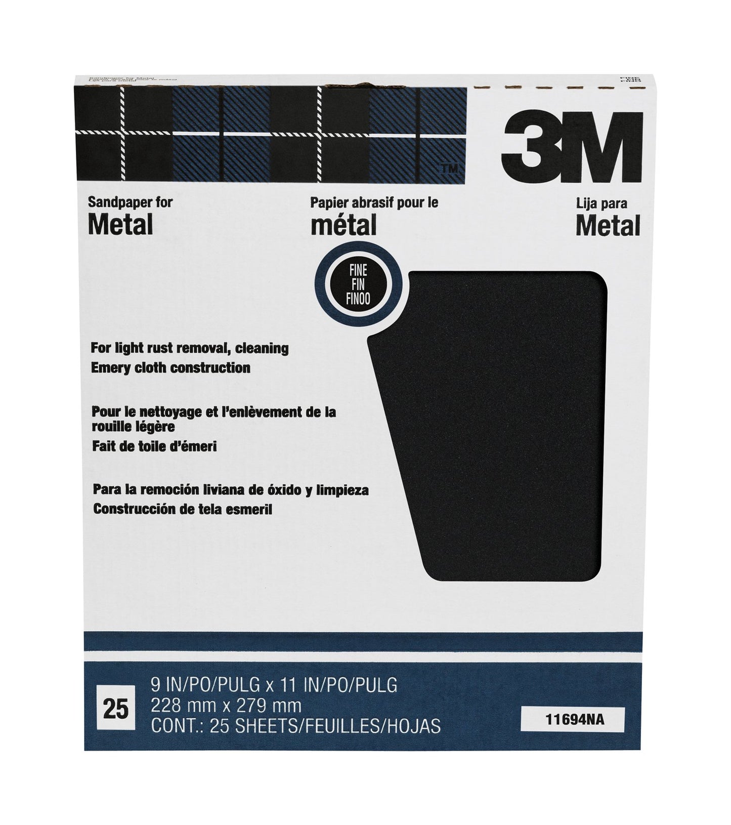 3M Utility Cloth Sheet Fine 9"x1"