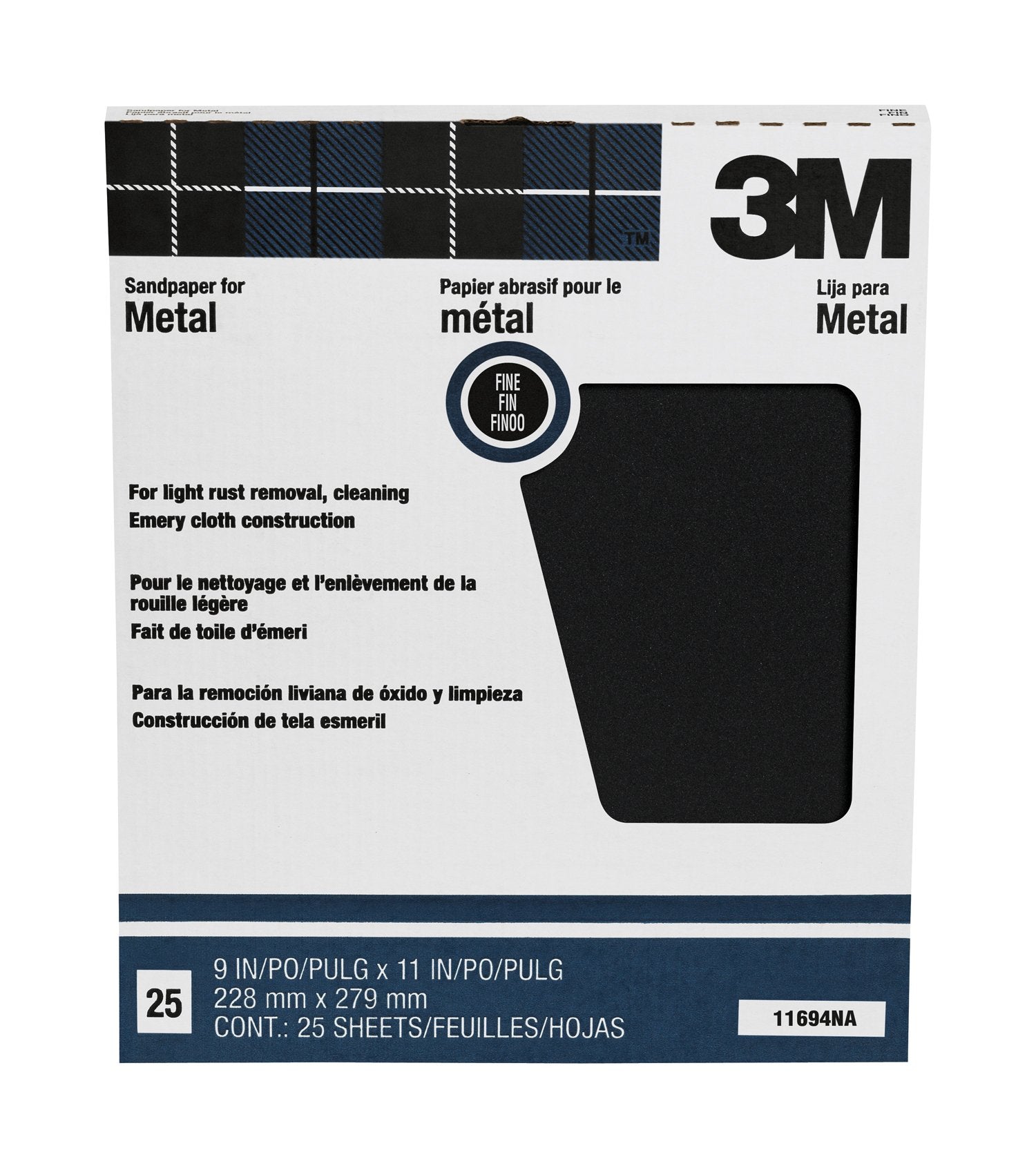 3M Utility Cloth Sheet Fine 9"x1"