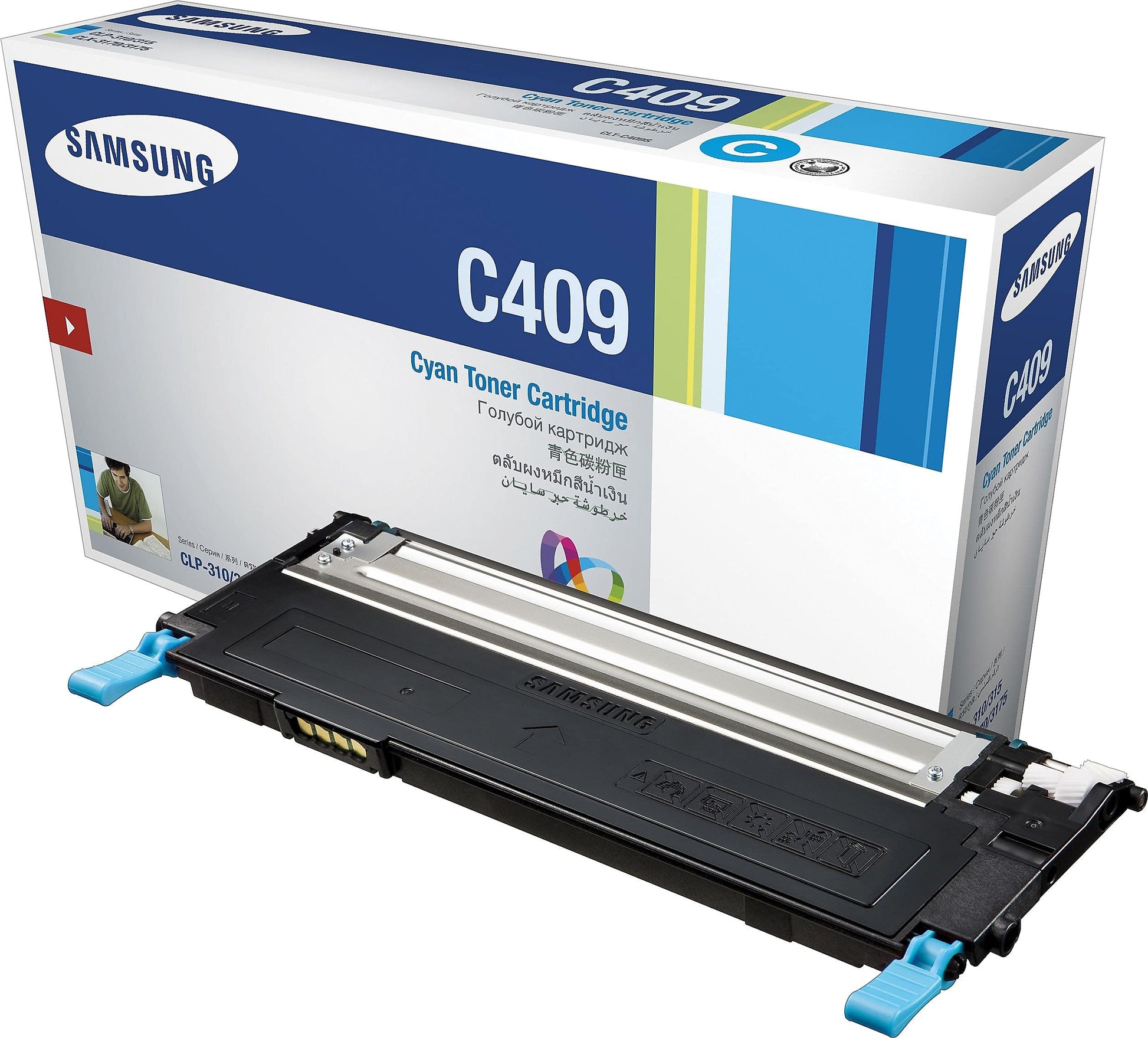 Samsung Genuine OEM CLTC409S (SU008A) (CLT-C409S/XAA) Cyan Toner Cartridge (1K YLD)