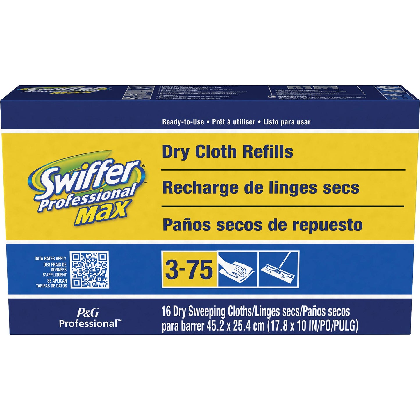 Swiffer Max Dry Cloth Refills 17 7/8 x 10 16/Box
