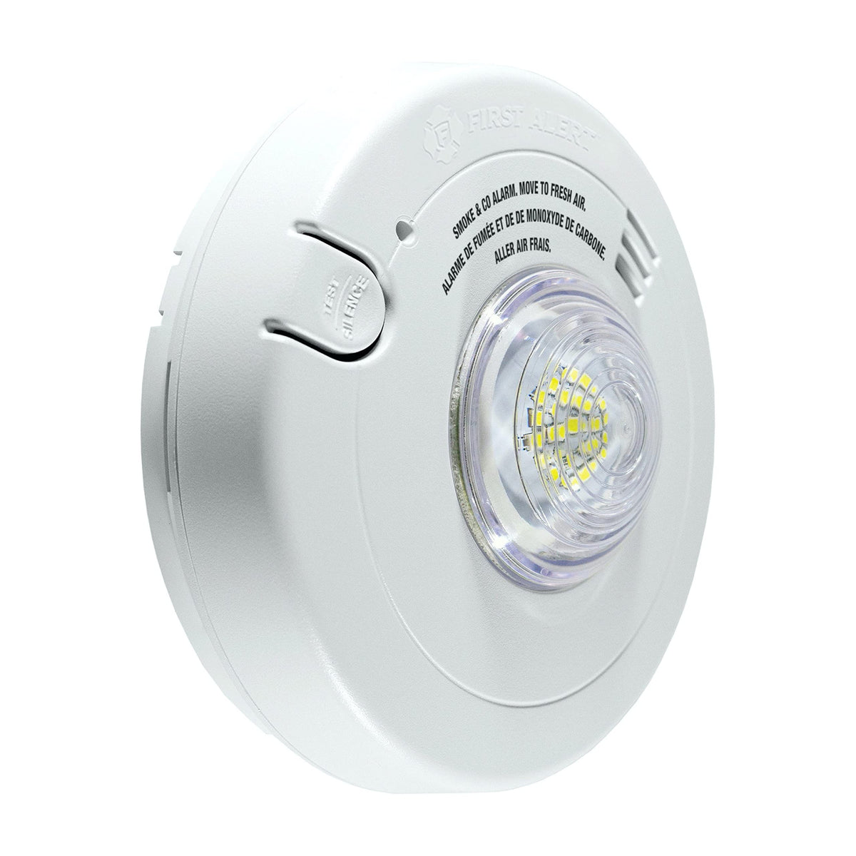 BRK 120V AC/DC 3-IN-1 SMOKE, CARBON MONOXIDE & LED STROBE ALARM WITH 10-YEAR SEALED LITHIUM BATTERY BACKUP