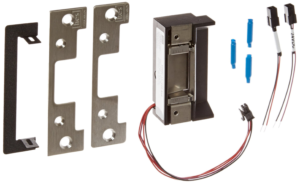 HES 10190403 5000 Series Low Profile Solution for Cylindrical Locksets, Grade 1, 12/24V DC/VAC