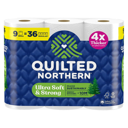 Quilted Northern Ultra Soft & Strong Toilet Paper 9 Mega Rolls