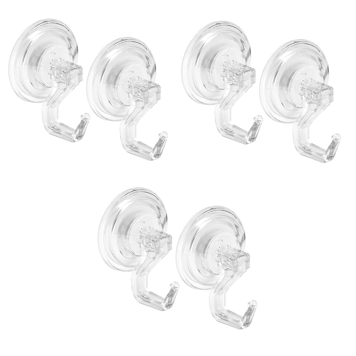 iDesign Power Lock Bathroom Suction Cup Hooks 3-Pack