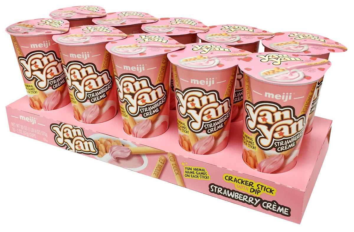 Meiji Yan Yan Strawberry Creme 2oz 10 Pack