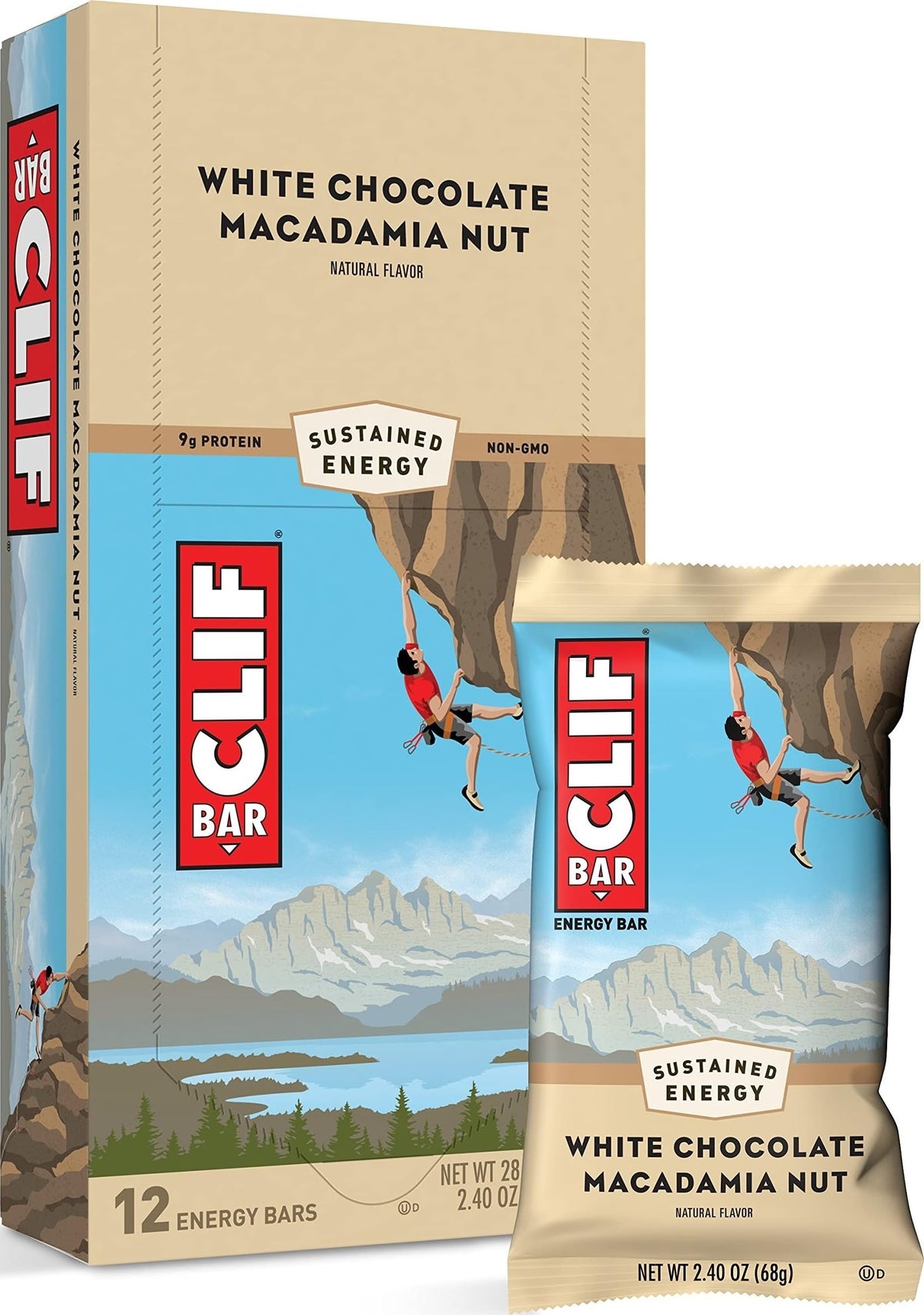CLIF Bar Energy Bar White Chocolate Macadamia Nut 2.4oz 12ct