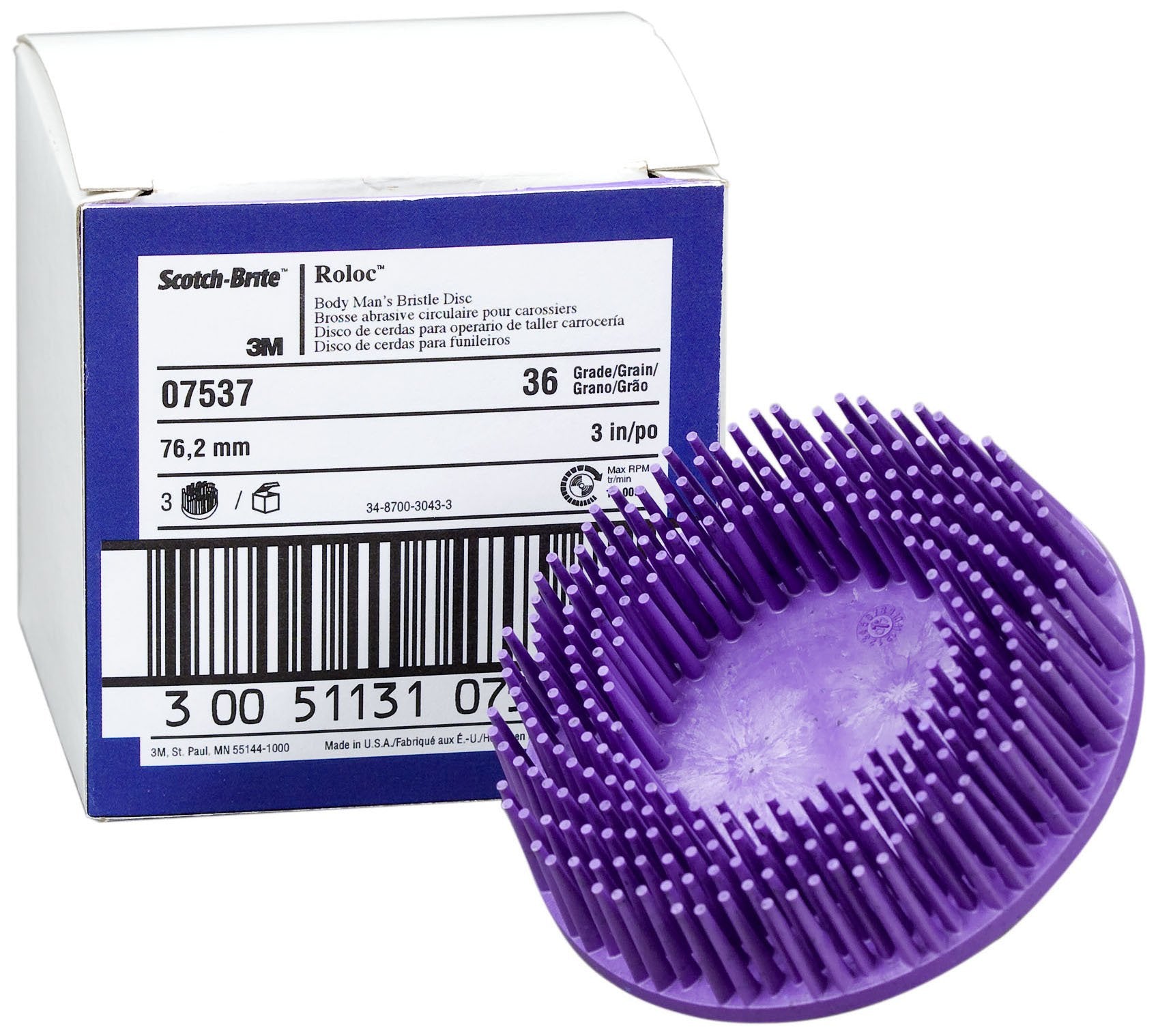 3M Scotch-Brite RD-ZB Bristle Disc 3in 07537