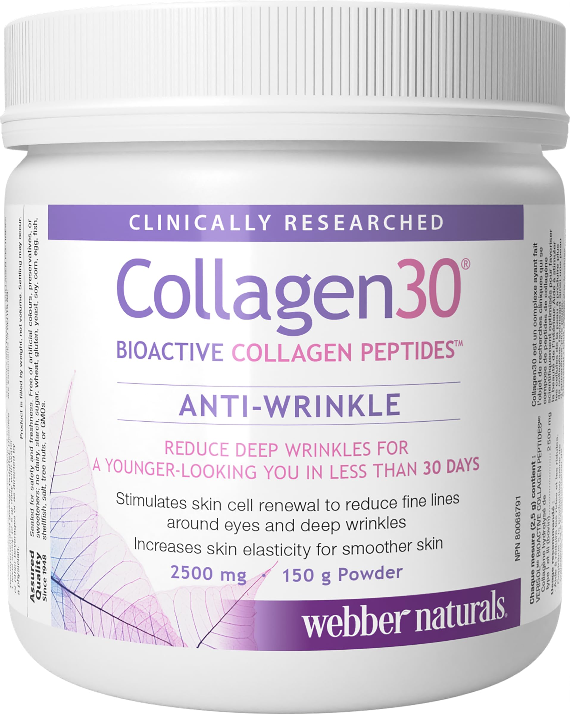 Webber Naturals Collagen30 Anti-Wrinkle 2500mg