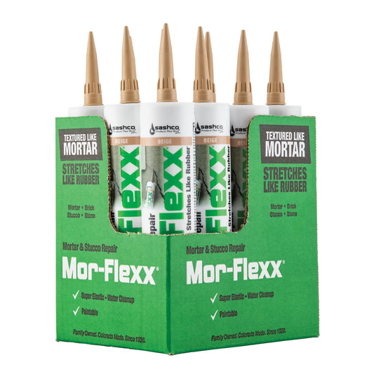 Sashco Mor-Flexx Caulking 15010 10.5oz Beige 12-Pack