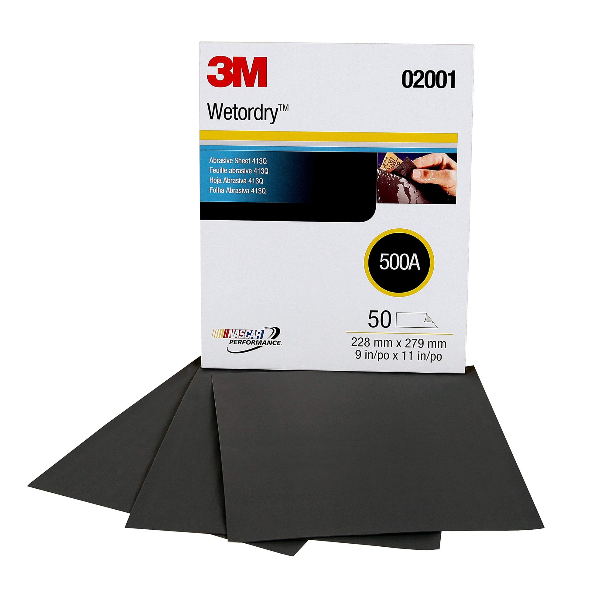 3M Wetordry Paper Sheet 413Q, 9 in x 11 in 500 A weight [PRICE is per SHEET]