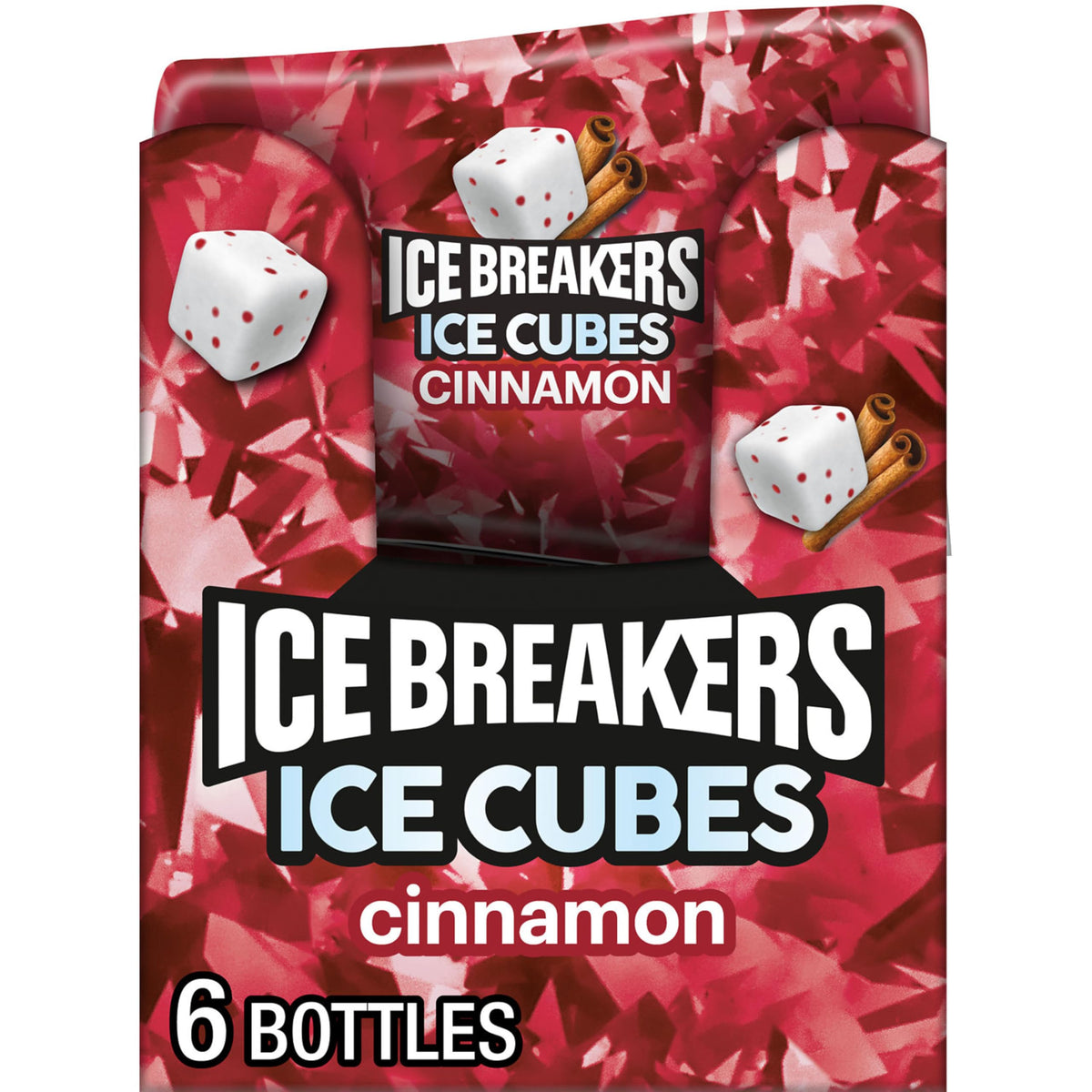 ICE BREAKERS ICE CUBES Cinnamon Gum 3.24 oz 6ct