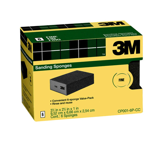 3M Sanding Sponge Fine Grit 6-Count CP001-6P-CC