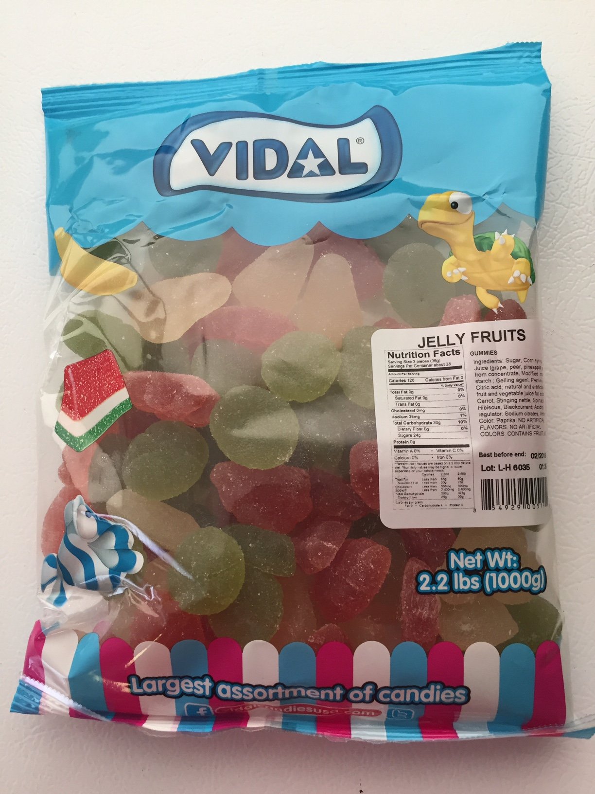 Vidal Jelly Fruits Gummies 2.2lb