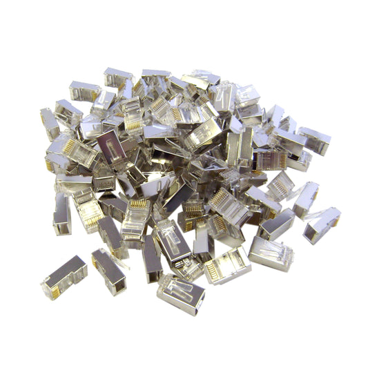 CableWholesale Shielded Cat6 RJ45 Connectors, 100-Pack