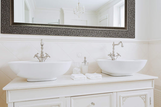 Mirrorize IMM101 Antique Mosaic Framed Wall Mirror 27x43 Inch