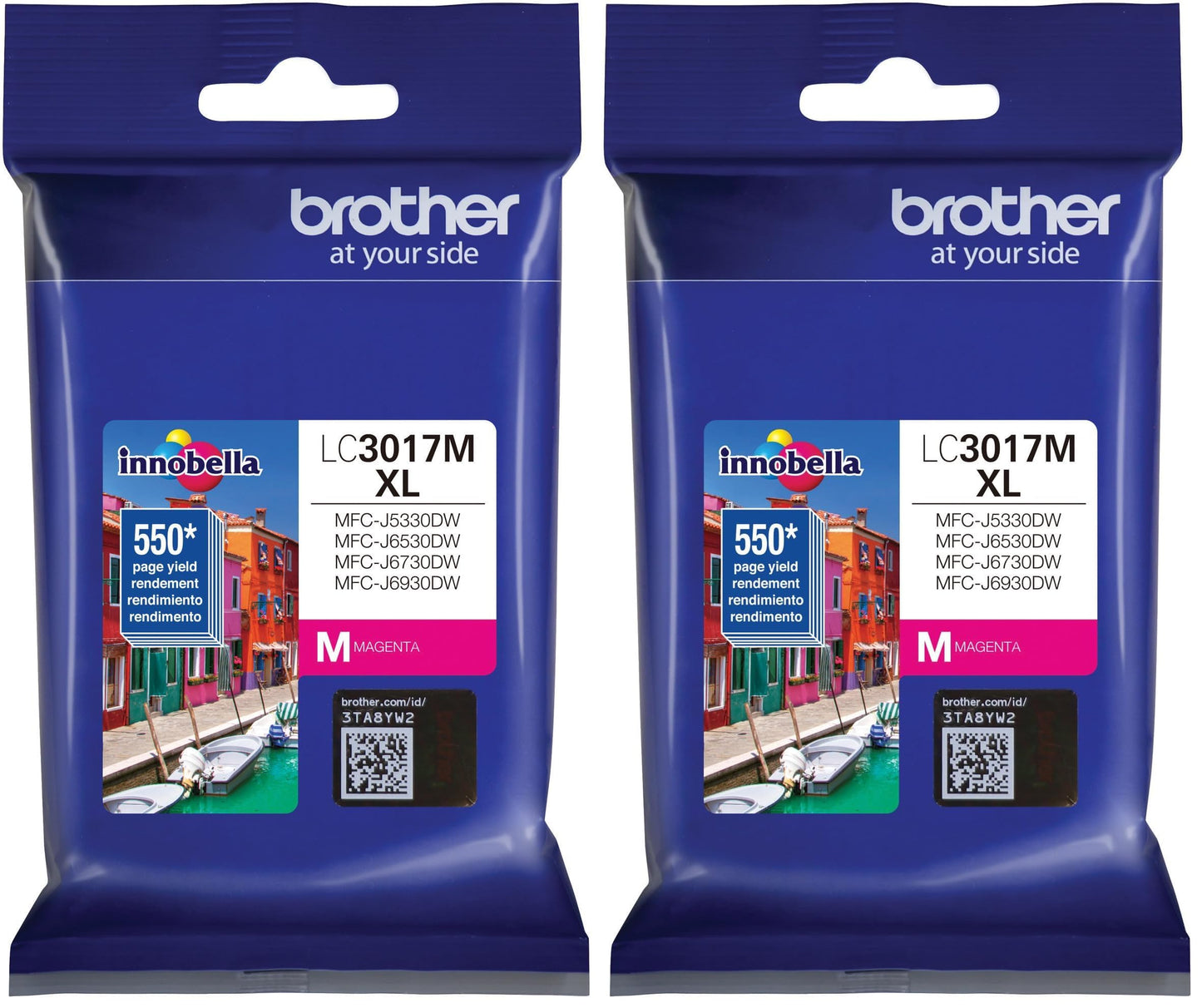 Brother LC3017M High Yield Magenta Ink Cartridge 2-Pack