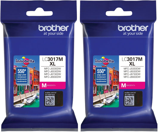 Brother LC3017M High Yield Magenta Ink Cartridge 2-Pack
