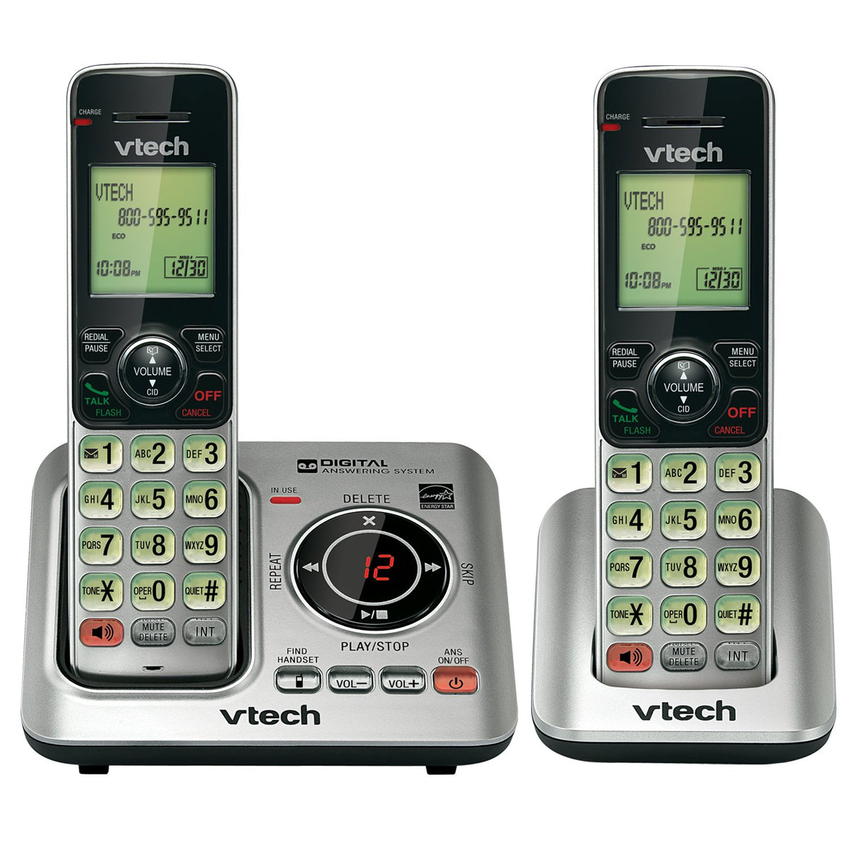 VTECH 2-HANDSET CORDLESS ANSWERING SYSTM