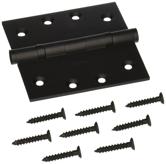 Baldwin 1041190I Square Mortise Hinge, 4" x 4", Black