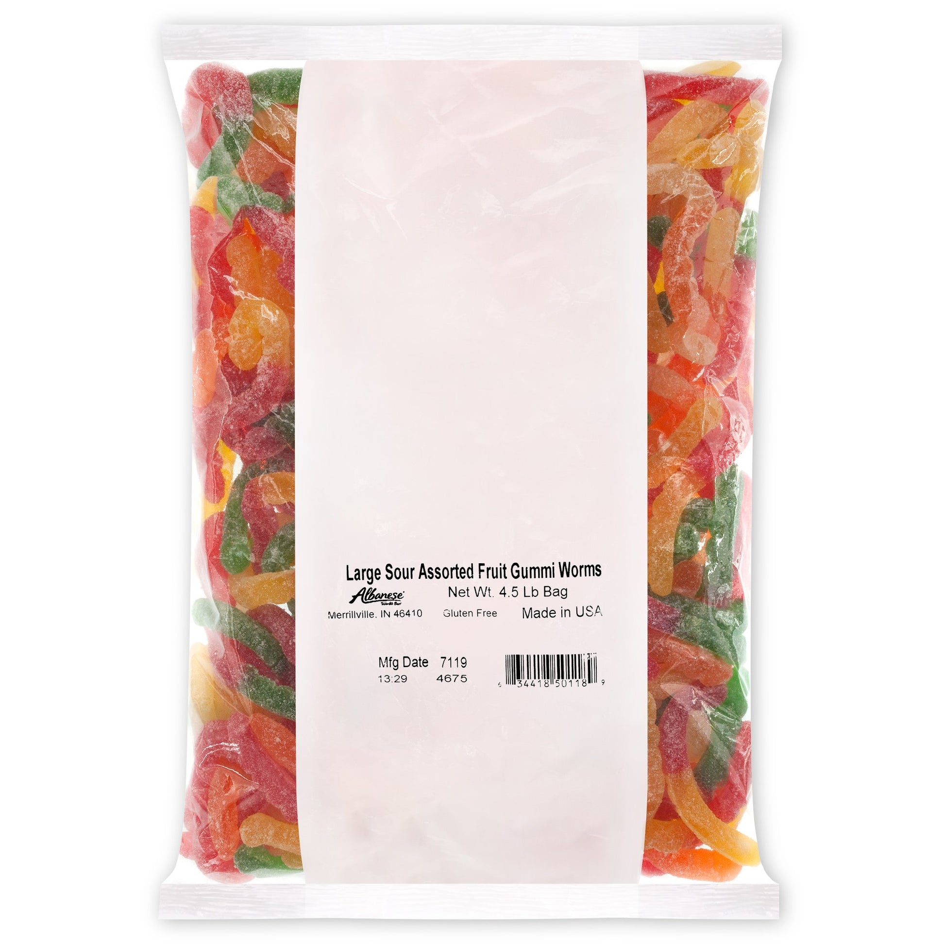Albanese Wild Thing Sour Gummi Worms 4.5 lb