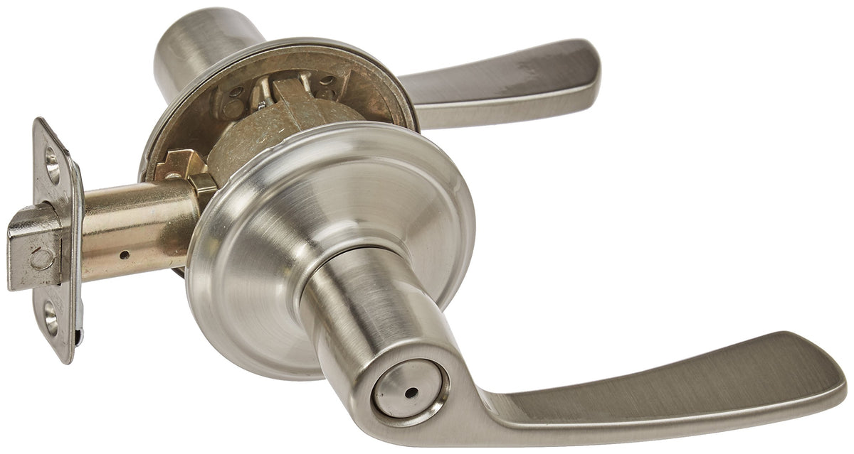 Schlage Lock Company F40MER619 Merano Privacy Door Levers, Satin Nickel