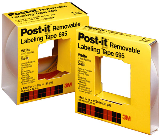 3M Post-it Labeling Tape 695 2" x 36 yd 2-Pack