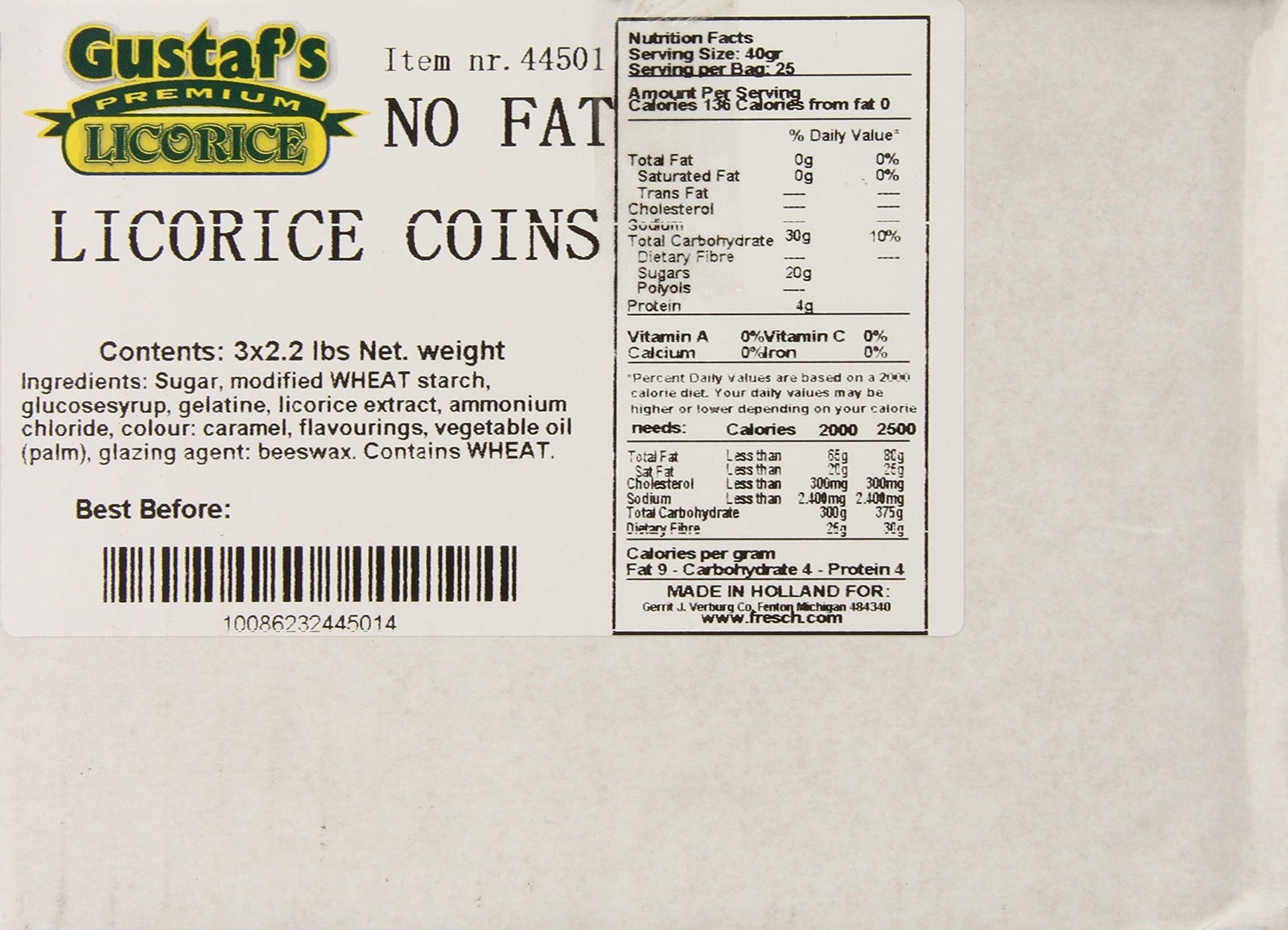 Gustafs Money Salt Licorice 2.2lb Bag