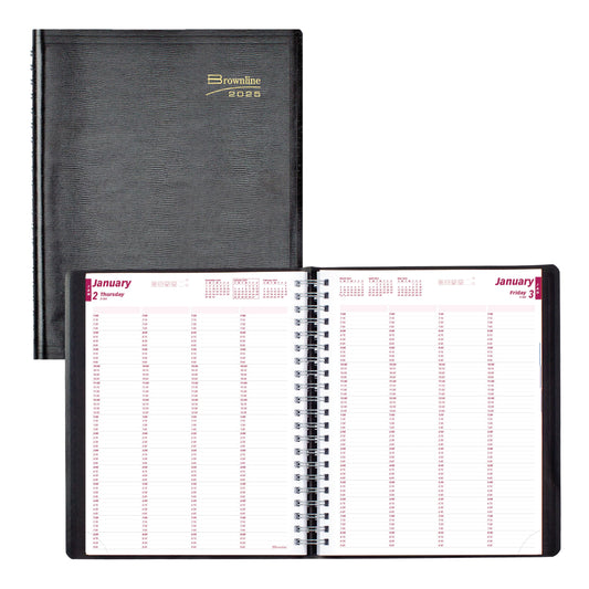 Brownline 2025 Essential Daily Planner CB960.BLK-25 11" x 8.5"