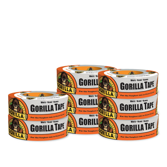 Gorilla White Duct Tape 1.88" x 30 yd Pack of 9