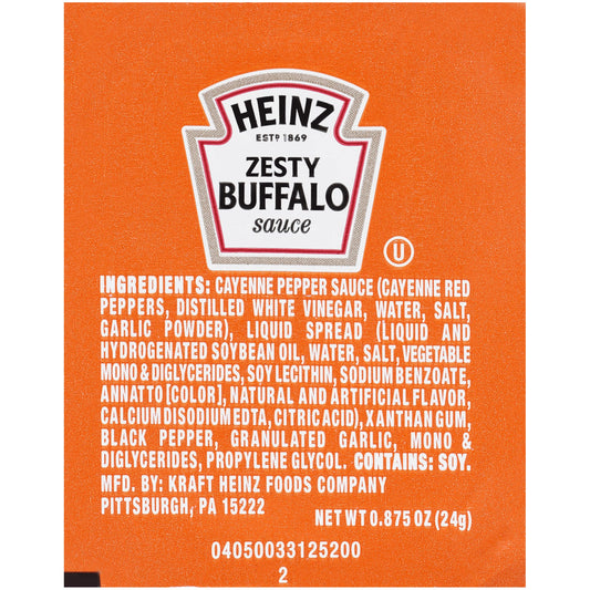 Kraft Heinz Zesty Buffalo Sauce 0.875oz 100ct