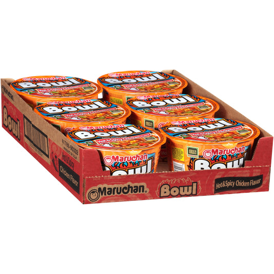 Maruchan Bowl Hot & Spicy Chicken, 3.32 Ounce