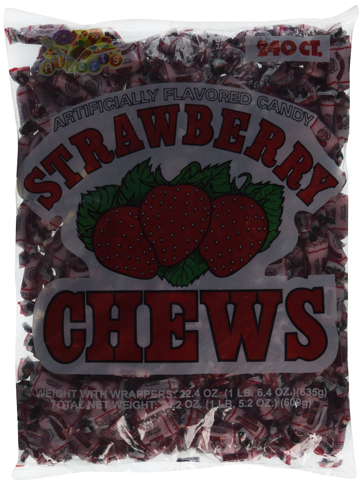Alberts Strawberry Fruit Chews - Penny Candy