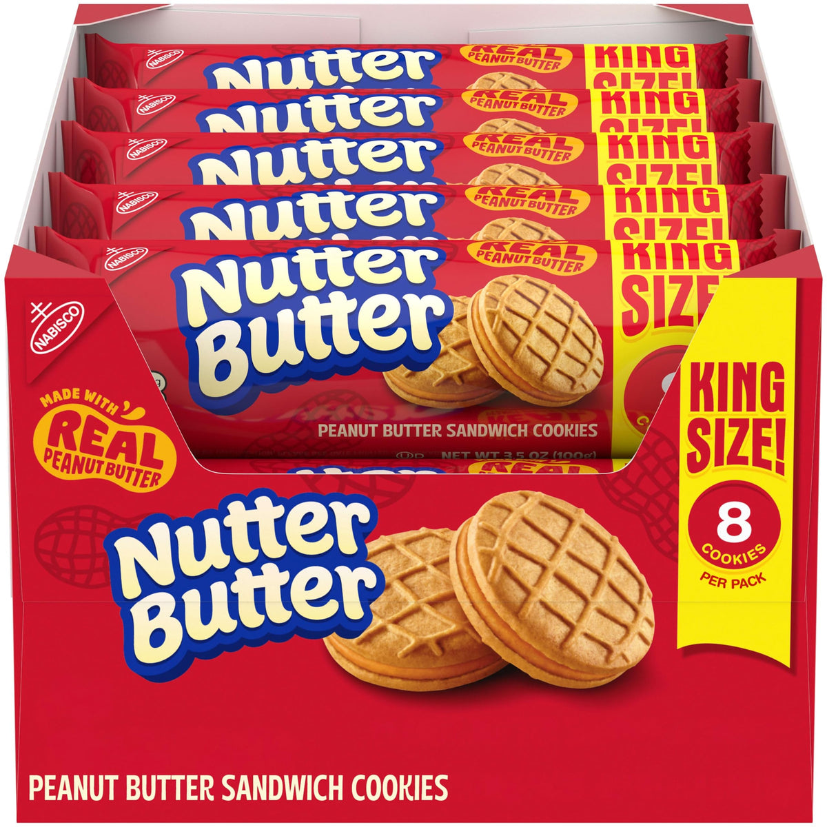 Nutter Butter Peanut Butter Sandwich Cookies, 10 Pack