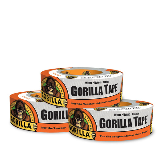 Gorilla White Duct Tape 1.88" x 30 yd Pack of 3