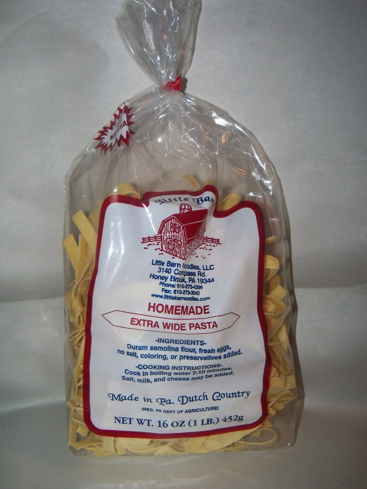 Little Barn Homemade Extra Wide Noodles 1 LB