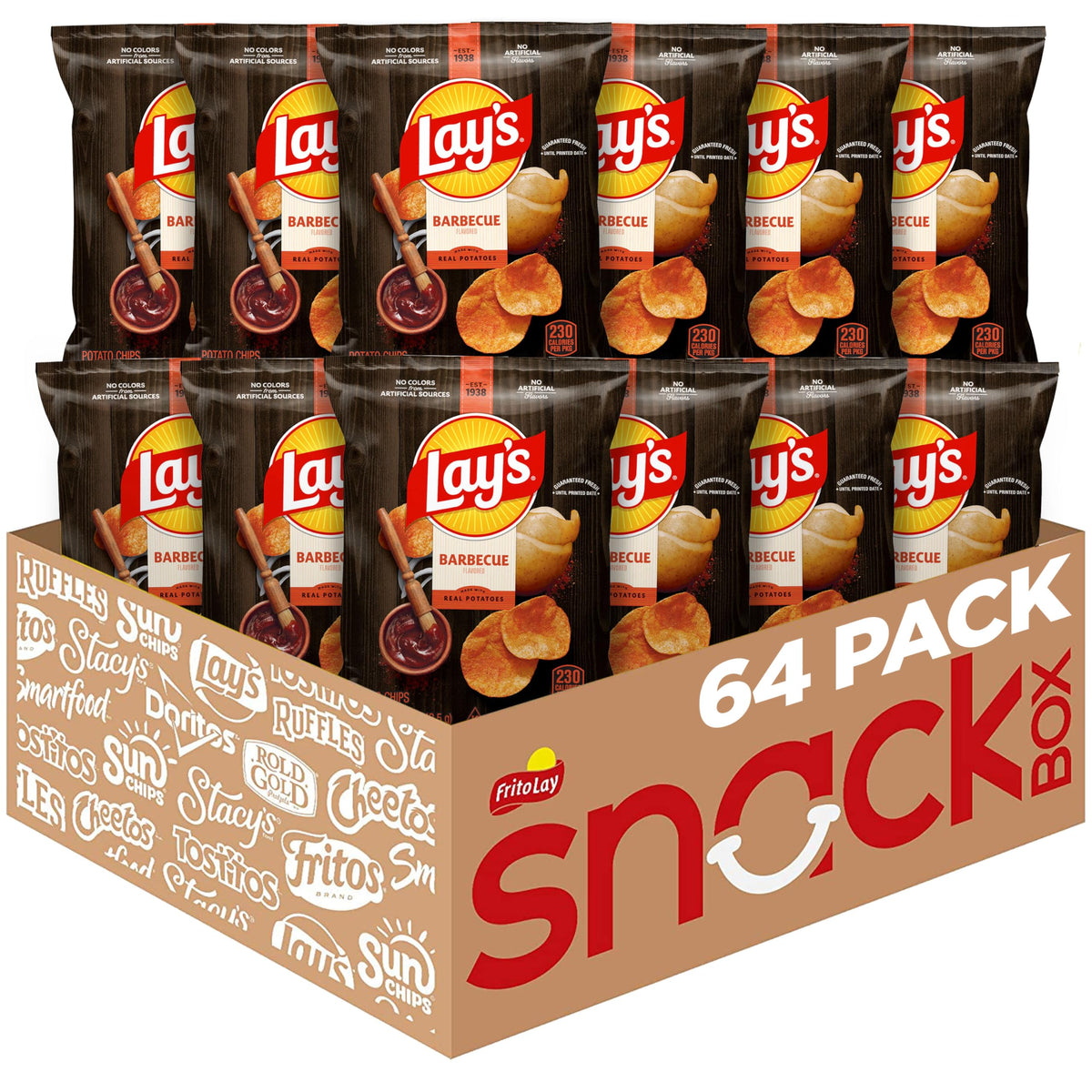 Lay's Barbecue Potato Chips, 1.5 oz, 64 Pack