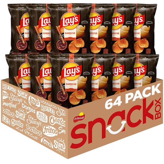 Lay's Barbecue Potato Chips, 1.5 oz, 64 Pack