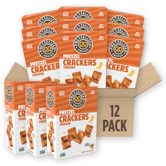 Pretzelized Cheddar Pretzel Crackers 6.5oz 12-Pack