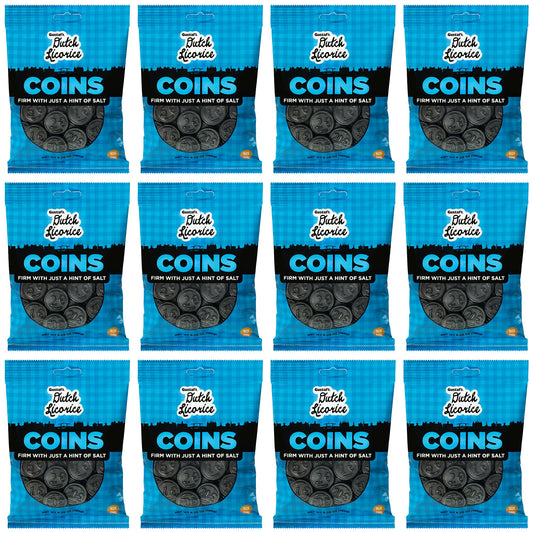Gustaf's Salted Dutch Licorice Coins 5.2 oz Pack of 12