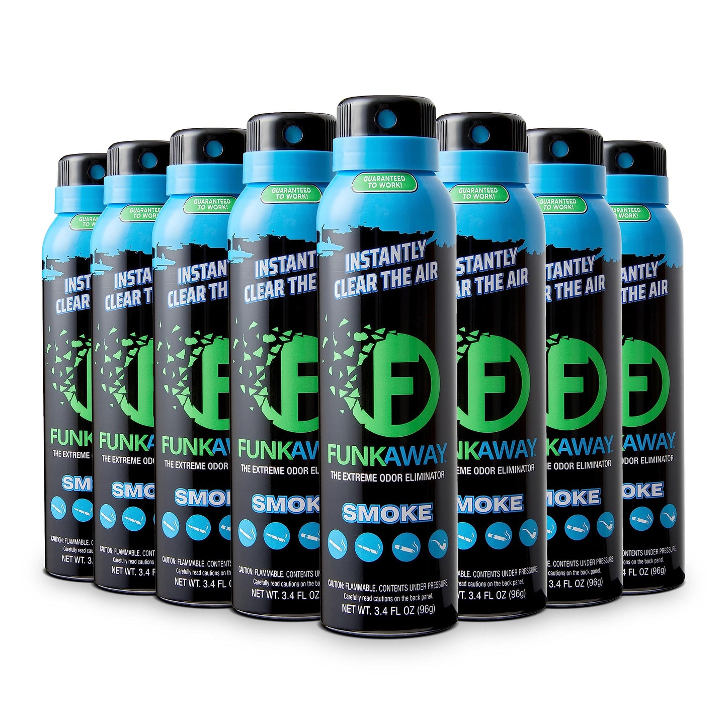 FunkAway Smoke Odor Eliminator Spray 3.4 oz 8 Pack