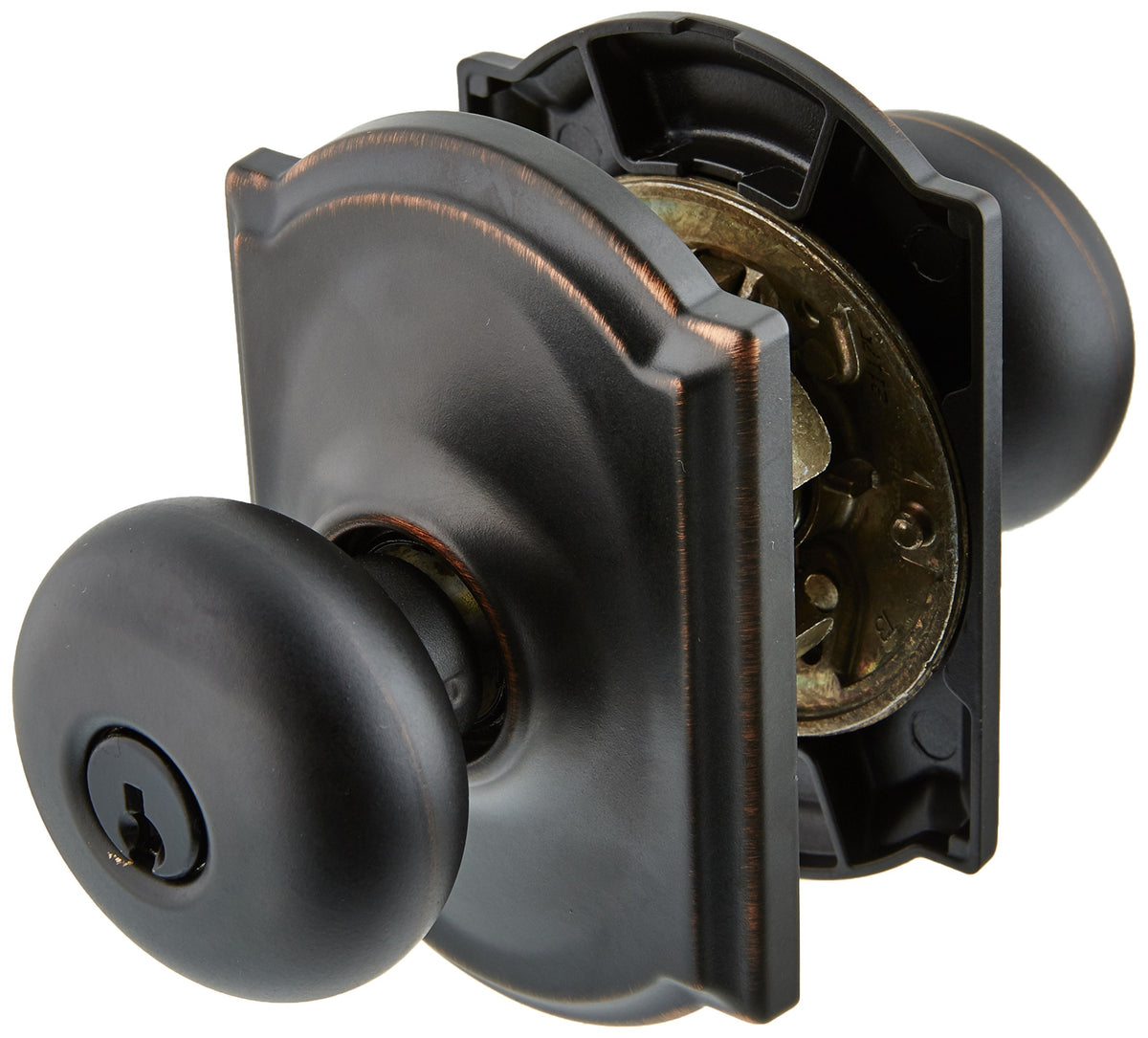 Schlage Plymouth F51A Camelot Deco Rose Entry Lock