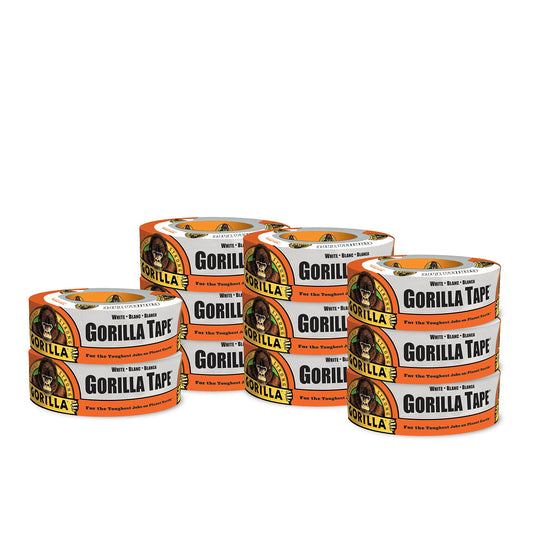 Gorilla White Duct Tape 1.88" x 30 yd Pack of 11